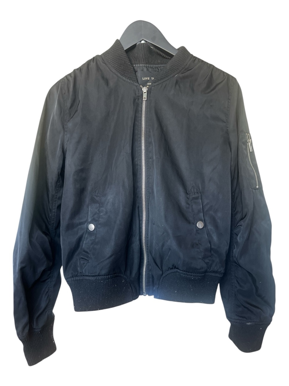 Love Tree Black Women's Bomber Jacket